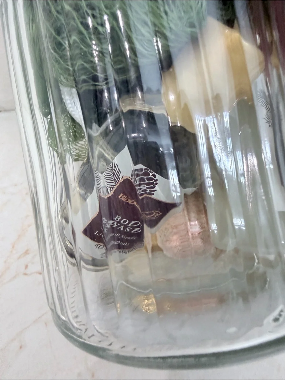 Brand New Bloomfield Body Scrub & Loofah Gift Jar